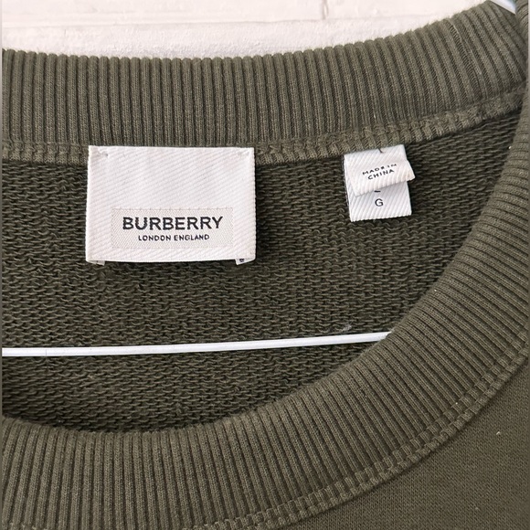 Burberry Oak Leaf Crest-embroidered sweatshirt in Olive - Picture 5 of 8